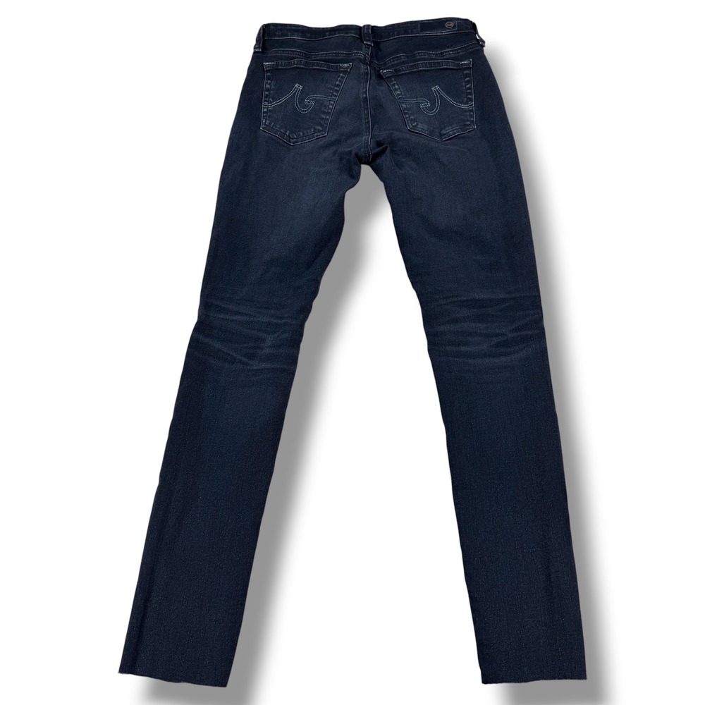 AG Adriano Goldschmied The Legging Ankle Super Skinny Jeans Dark Wash Raw Hem 26 - Picture 3 of 12